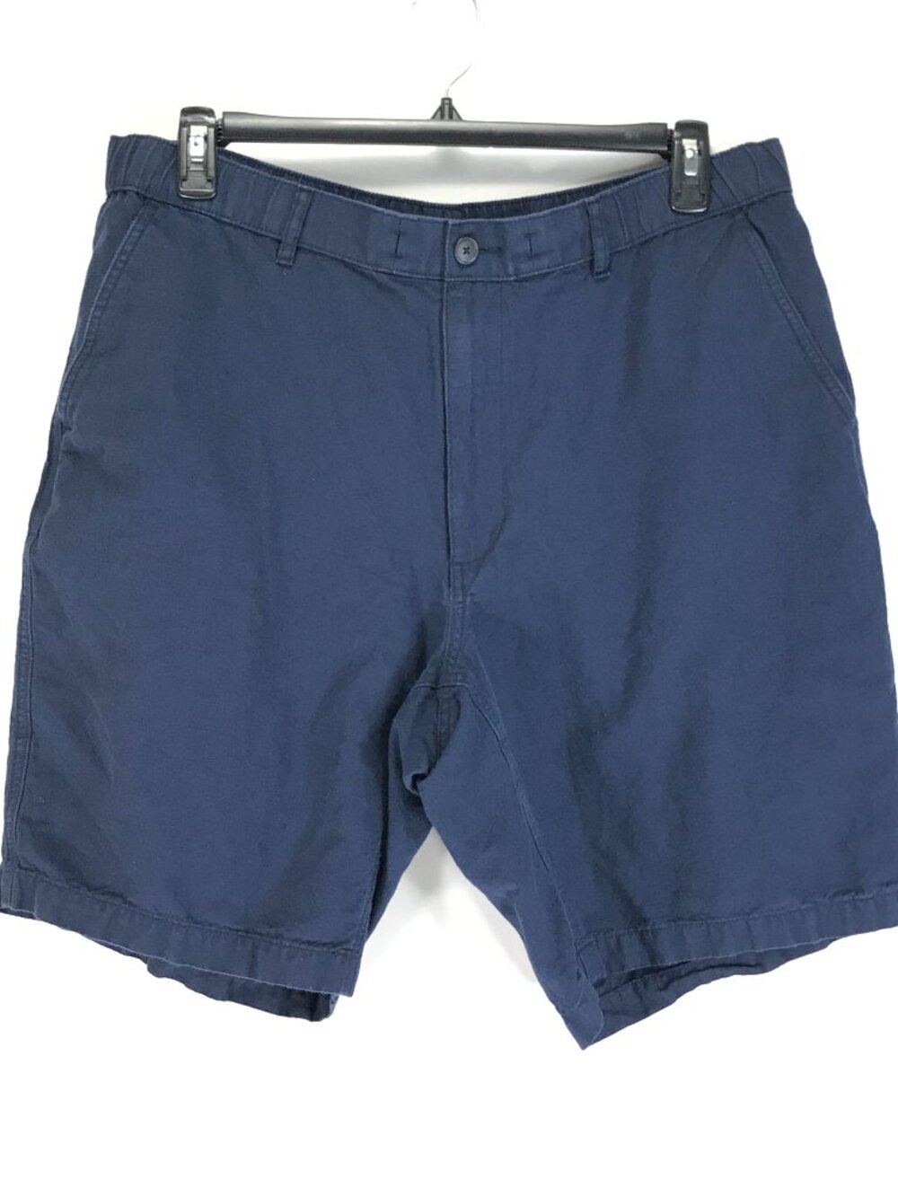 Uniqlo Flat Front Cotton Linen Shorts Men's XL Navy Blue Chino Casual Summer